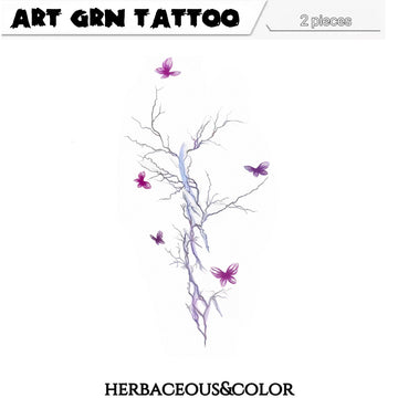 Temporary Purple Tattoo
