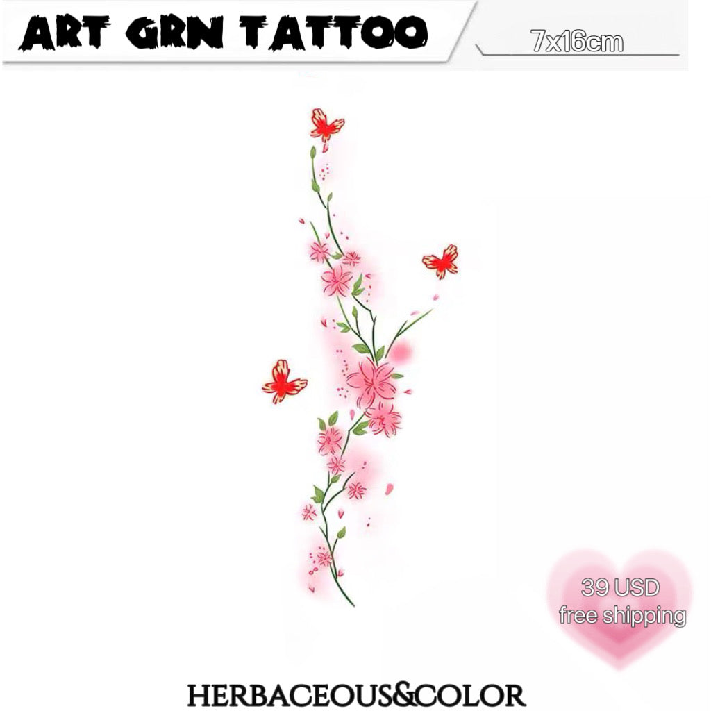 Peach Blossom Tattoo Stickers