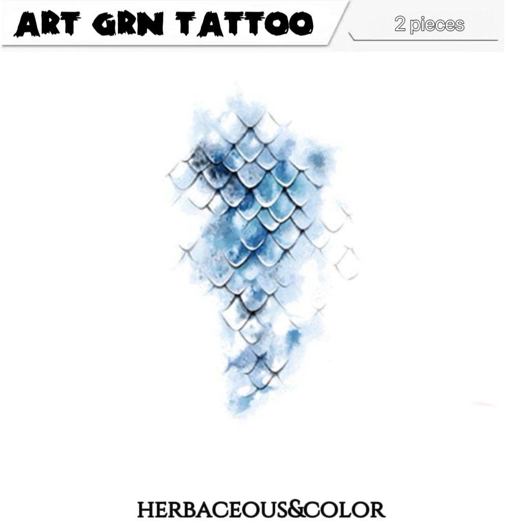 Scales grow on the wrist for temporary tattoos