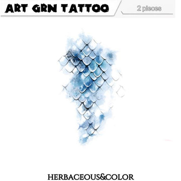 Scales grow on the wrist for temporary tattoos