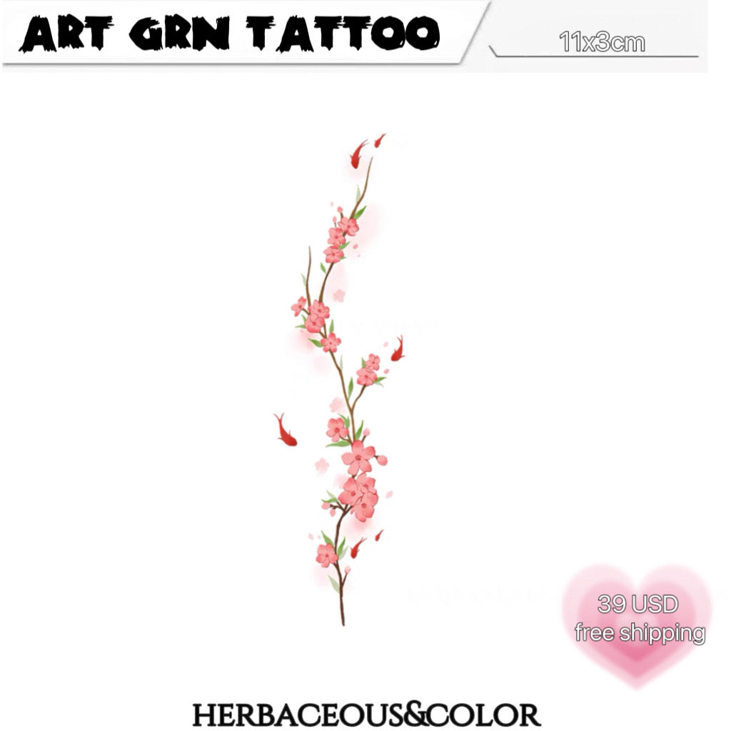 Peach Blossom Tattoo Stickers