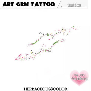 Flower wrapped tattoo sticker