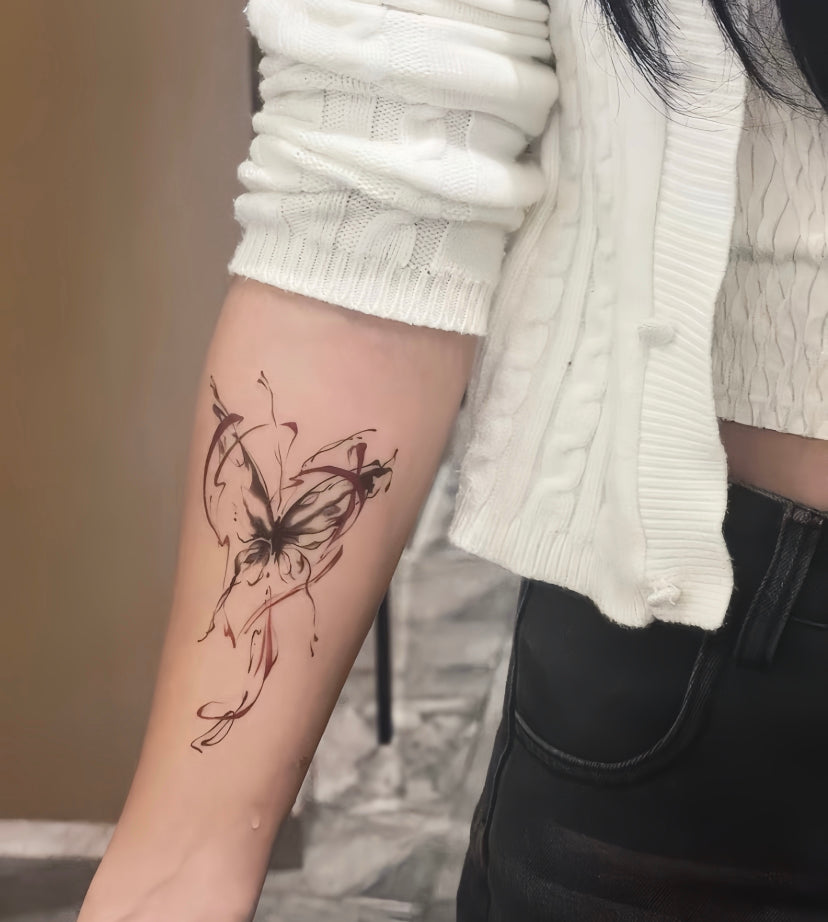 Black Butterfly Tattoo Stickers