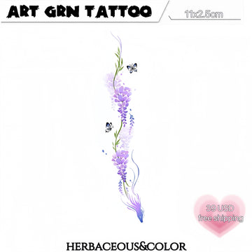 Wisteria Flower Tattoo Stickers