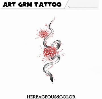 Series of snake temporary tattoos